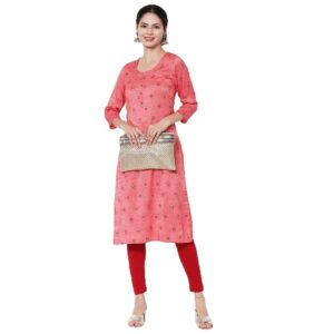 Kurti for Women | Kurti for Women Kurta for Women | Women's Cotton Blend Straight Kurta | Office Wear Kurti for Women | Formal Kurti | Stylish Red Cotton Straight Kurta