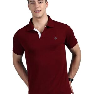 Men's Regular Fit Polo Neck Half Sleeve Solid Casual T-Shirt | Polo T-Shirt for Men