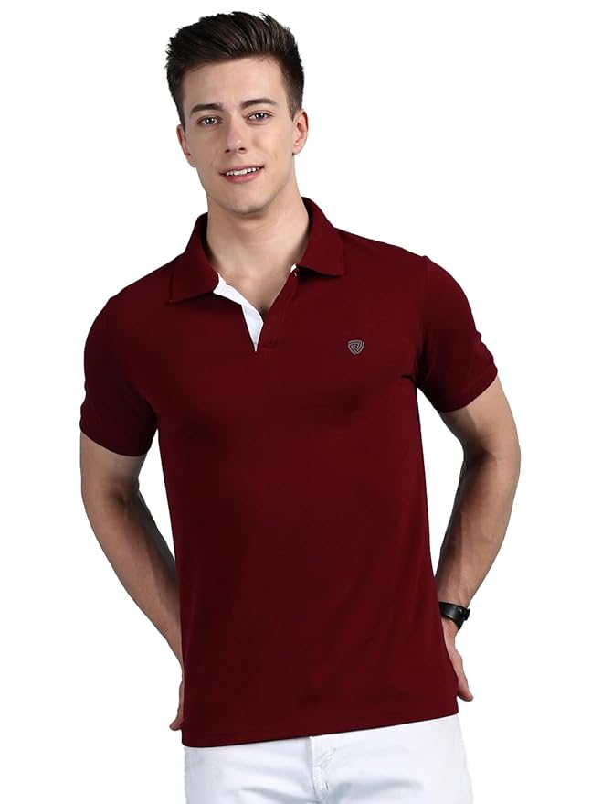 Men's Regular Fit Polo Neck Half Sleeve Solid Casual T-Shirt | Polo T-Shirt for Men