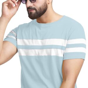 T-Shirt for Mens Double Stripes on Chest