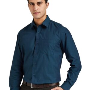 Men's Cotton Rich Formal Shirt | Plain | Full Sleeve - Regular Fit (Available in Plus Size)